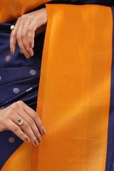 Floral Zari Silk Blend Banarasi Saree