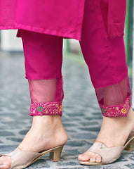 SKYLEE Women Printed Straight Kurta Set with Dupatta | Indian Ethnic Wear Online Malaysia | Cotton Blend Long Kurti Suit for Women | Party & Casual Outfit