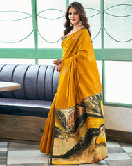 SATRANI Women’s Woven Silk Saree with Contrast Border | Traditional Indian Saree with Blouse Piece | Wedding, Party & Festive Wear Saree Malaysia Online