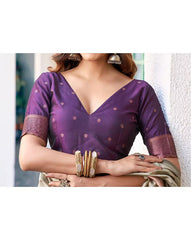 SATRANI Women Floral Woven Silk Saree | Designer Banarasi Saree for Wedding & Party Wear | Silk Saree with Blouse Piece | Online Shopping Malaysia