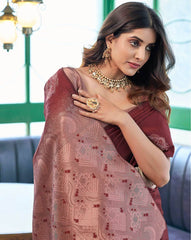 ASATRANI Women’s Printed Silk Blend Saree with Blouse Piece | Designer Indian Saree for Wedding, Party & Festival Wear | Bollywood Style Saree Malaysia