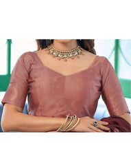 ASATRANI Women’s Printed Silk Blend Saree with Blouse Piece | Designer Indian Saree for Wedding, Party & Festival Wear | Bollywood Style Saree Malaysia