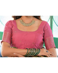 SATRANI Geometric Woven Silk Blend Saree with Contrast Pallu | Party Wear Saree | Wedding Saree | Traditional Saree for Women in Malaysia