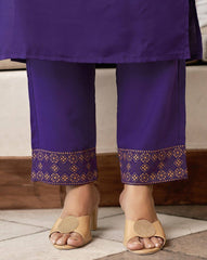 SKYLEE Women Embellished Cotton Blend Straight Kurta Suit Set with Dupatta | Ethnic Wear for Party, Wedding & Festive | Indian Pakistani Salwar Suit Dress Malaysia