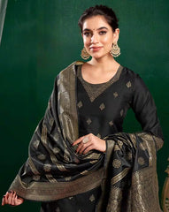 SKYLEE Women Printed Silk Blend Straight Kurta Suit Set with Dupatta & Pants | Stylish Indian Ethnic Wear for Women Malaysia