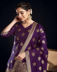 SKYLEE Women’s Silk Blend Woven Straight Kurta Suit Set with Dupatta | Indian Ethnic Wear Kurti Pant Set | Party Wear Kurta Set for Women Malaysia