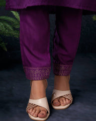 SKYLEE Women’s Embellished & Embroidery Kurta Set with Organza Dupatta | Cotton Blend Straight Kurta Pant Set | Elegant Ethnic Wear for Casual & Festive Outfits Malaysia