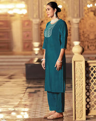 SKYLEE Women Velvet Sequins Embroidered Kurta Set with Dupatta | Party Wear Indian Pakistani Ethnic Dress | Festive Outfit Malaysia