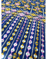 Blue Chinon Silk zari sequins designer lehenga choli