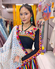 Multicolor muslin readymade Navratri chaniya choli