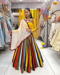 Multicolor muslin readymade Navratri chaniya choli