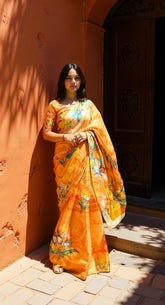BEAUTIFUL DIGITAL PRINTED COTTON SAREE