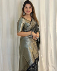 Ethnic Motifs Zari Banarasi Saree