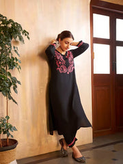 Rubaab Chikankari Rayon Straight Kurta Set | Festive & Office Wear | Premium 14KG Rayon | Malaysia Online Shopping