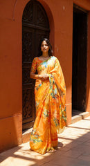 BEAUTIFUL DIGITAL PRINTED COTTON SAREE