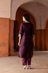 COFFEE COLOURED TREDITIONAL WEAR KURTA SET