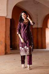 COFFEE COLOURED TREDITIONAL WEAR KURTA SET