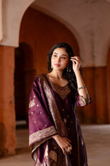 COFFEE COLOURED TREDITIONAL WEAR KURTA SET