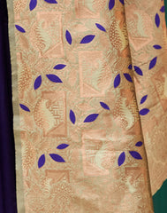 Premium Woven Silk Saree for Women | Dark Green & Maroon Traditional Indian Saree with Copper Zari Work | Wedding & Party Wear Saree Malaysia Online Shopping