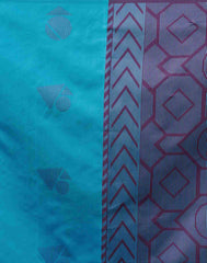 Banarasi Silk Saree for Women in Malaysia | Teal Blue & Deep Purple | Traditional Indian Wedding & Party Wear Saree with Blouse Piece