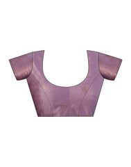 Banarasi Silk Blend Saree Navy Blue with Dusty Lavender & Golden | Wedding Saree Malaysia | Party Wear Indian Saree Online