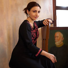 Rubaab Chikankari Rayon Straight Kurta Set | Festive & Office Wear | Premium 14KG Rayon | Malaysia Online Shopping