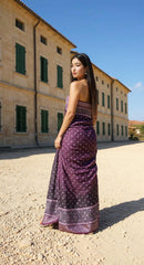 PURPLE DIGITAL PRINTED COTTON SAREE