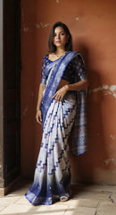 Digital Printed Cotton Saree with Blouse | Lightweight Daily & Party Wear Saree | Ready to Ship – Malaysia