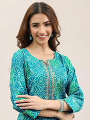 RAMA COLOURED WOMEN'S VISCOSE RAYON KURTA WITH DUPATTA SET