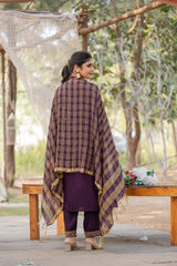 Premium Roman Silk Kurti Set with Chanderi Dupatta | Jacquard Work | Readymade Ethnic Wear for Women | Size S-XXL | Best Indian Suit in Malaysia