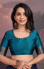 THE BANARASI SAREEIS MADE UP OF SILK THREADS WOVEN USING