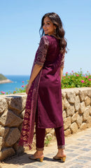 BROWN COLOURED WOMEN'S VISCOSE RAYON KURTA WITH DUPATTA SET