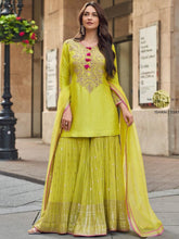 Lime green sharara suit