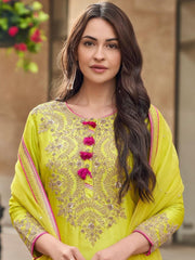 Lime green sharara suit