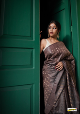 Floral Zari Silk Blend Saree