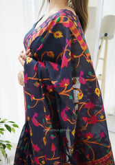 KASHMIRI WEAVING MULTIPLE COLOR THREAD WEAVING PURE ZARI WEAVING