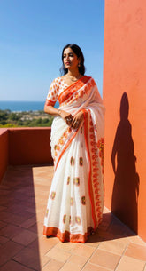 BEAUTIFUL DIGITAL PRINTED COTTON SAREE