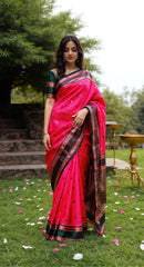 THE BANARASI SAREEIS MADE UP OF SILK THREADS WOVEN USING