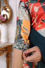 ✨ Premium Muslin Printed Embroidered Kurta Set with Trouser & Nazbin Crape Dupatta ✨