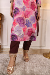 ✨ Premium Muslin Chanderi Kurta Set with Printed & Embroidered Design | Party Wear Kurti with Trouser & Dupatta | Festive & Wedding Collection Malaysia ✨