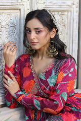 (Om-VoGue) floral pazzo kurti set