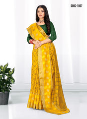 Soft cotton Jacquard Butta saree with blouse for women