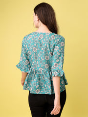 CHOLKI Beautiful Cotton Top for Women – Stylish Printed Short Sleeve Tunic | Casual & Daily Wear Cotton Tops Malaysia 2025