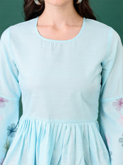 C05 Classy Graceful Women’s Tops & Tunics – Solid Cotton Blend | Elegant 3/4 Sleeve Casual & Office Wear Malaysia 2025