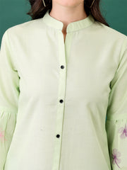 Trendy Women’s Printed Cotton Blend Top – Stylish 3/4 Sleeve Casual Tunic | Comfortable Daily Wear Malaysia 2025 (C-02)