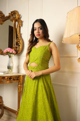 WOMEN FLORAL EMBROIDERED KURTA WITH PALAZZOS & WITH DUPATTA