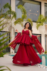 Crimson Blush Kurta Set