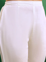 WHITE COLOURED WOMEN'S EMBROIDERY KURTA SET