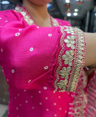 JENNY PINK COLOURED WOMEN'S MUSLIN KURTA SET