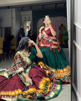 Tussar Silk Patola Print Lehenga Choli Set for Women | Ghagra Choli for Girls